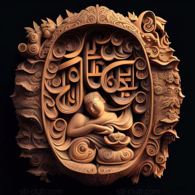 3D model Buddhist terms (STL)